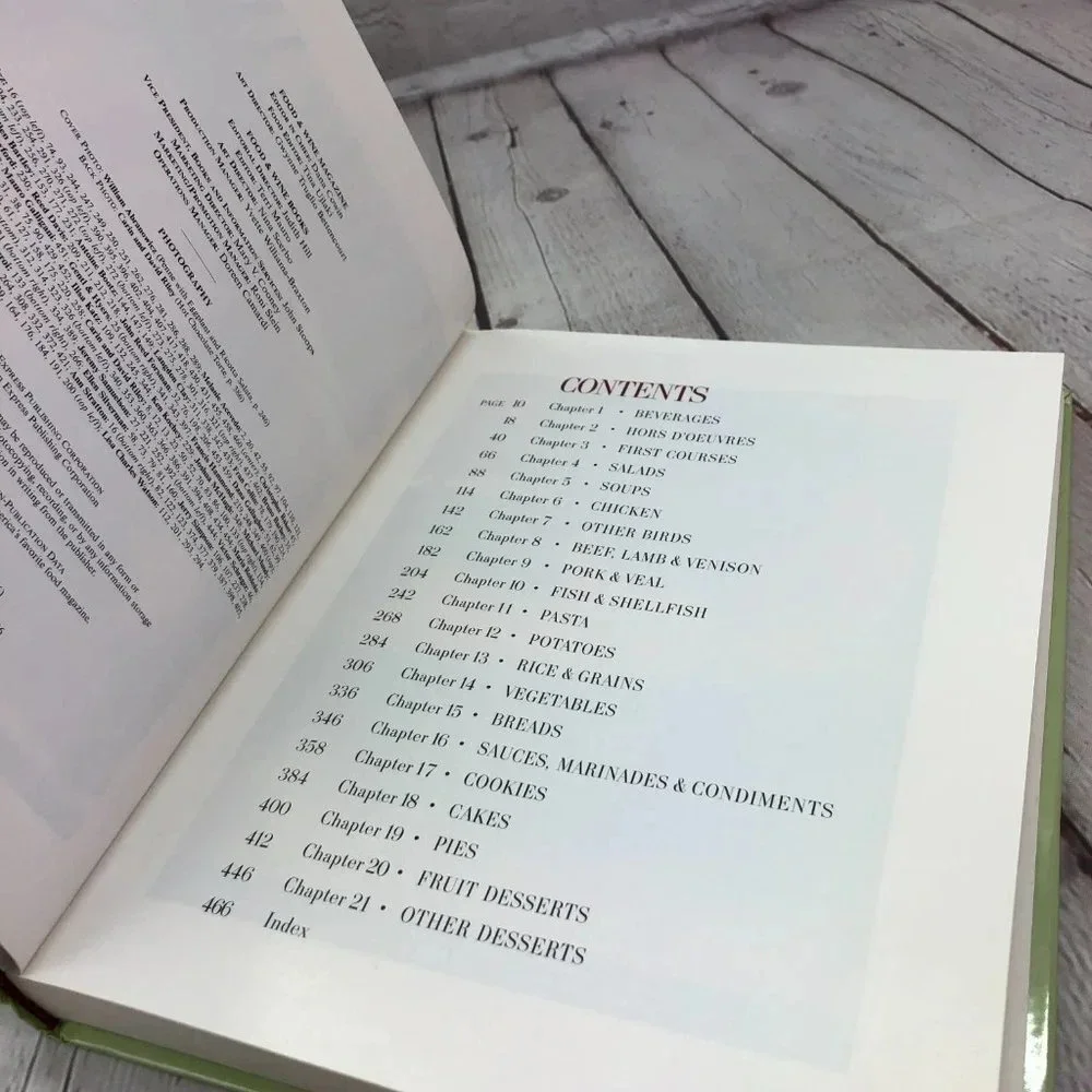 vintage 1995 food & wine cookbook